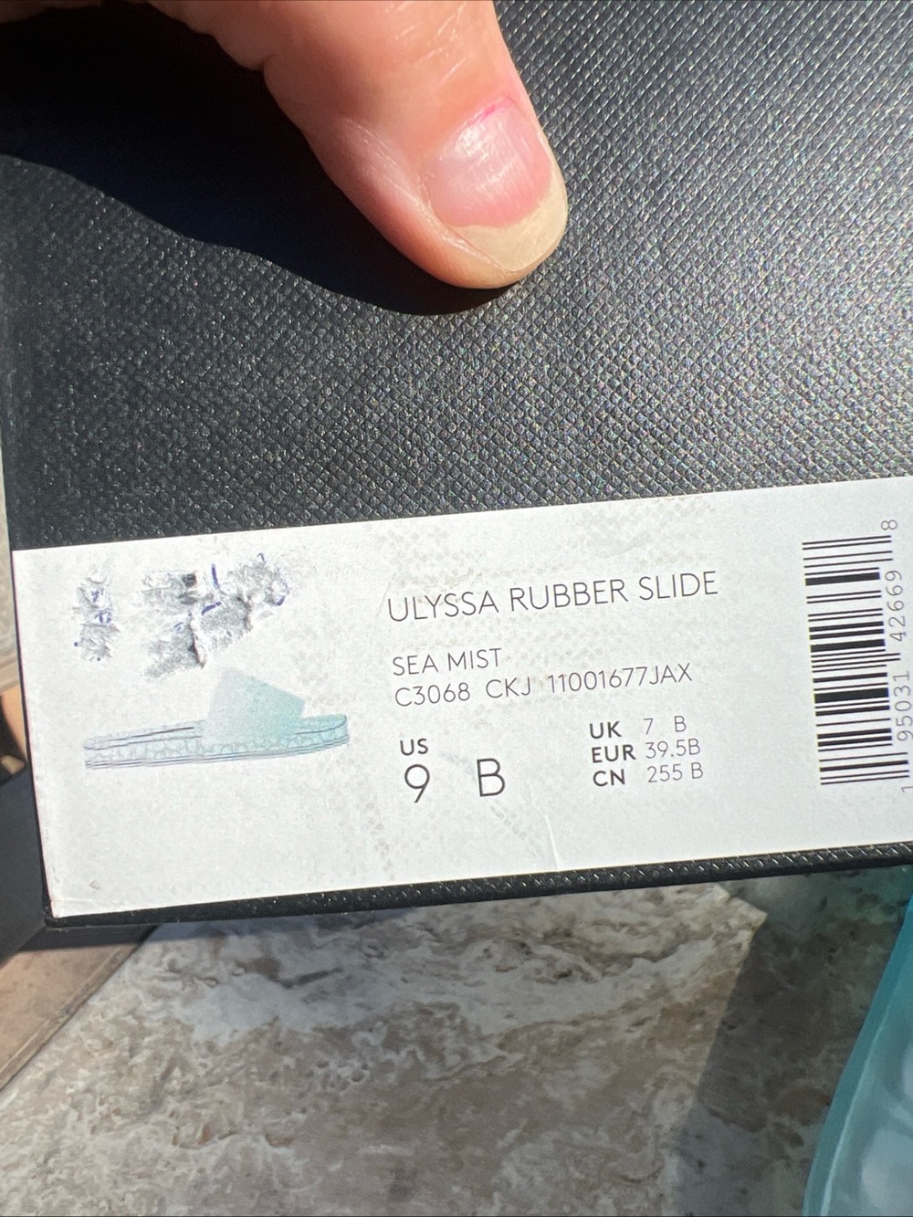 Coach Teal Translucent Jelly Slide 39.5 or US 9 - Picture 5 of 5
